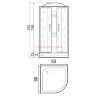 Душевая кабина River Nara Light 80/15 МТ 80х80х210