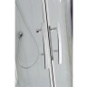 Душевая кабина Black&White Galaxy 100х100 5501100 с гидромассажем профиль Серебристый хром задняя стенка Белая