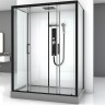 Душевая кабина Black&White Galaxy 8010000 с гидромассажем профиль Черный задняя стенка Белая
