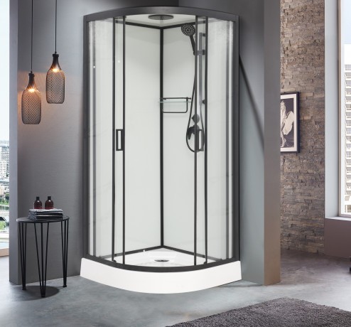 Душевая кабина Frank F408 Black  80х80х220 см