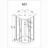 Душевая кабина Deto A01 LED