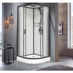 Душевая кабина Frank F410 Black 110х110х220 см