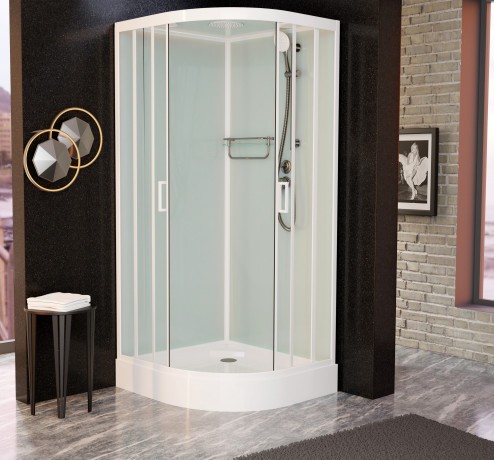 Душевая кабина Frank F409 White 90х90х220 см