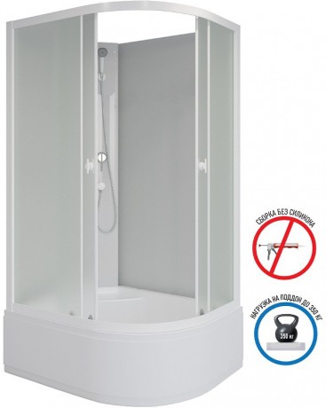 Душевая кабина Niagara Promo 90x80 L P90/80/40L/MT/BK без гидромассажа