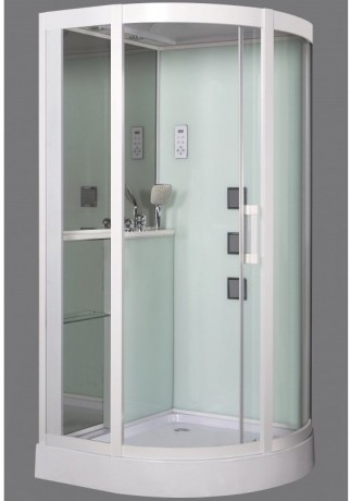 Душевая кабина Grossman GR-141 100x100 профиль Белый стекло прозрачное