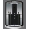 Душевая кабина Grossman GR-242 120x120 профиль Черный стекло прозрачное