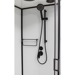 Душевая кабина Frank F412R Black правосторонняя 120х80х220 см