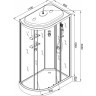 Душевая кабина Deto EM 1511 R с электрикой