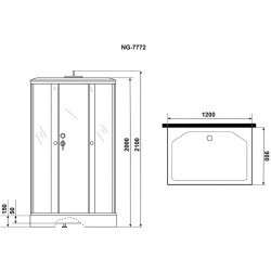 Душевая кабина Niagara Luxe 120x90 NG-7772QG без гидромассажа