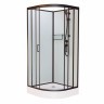 Душевая кабина Frank F409 Black без крыши Размер:90*90*215 см