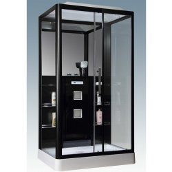 Душевая кабина Grossman GR-227 120x90 профиль Черный стекло прозрачное