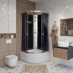Душевая кабина Niagara Eco 100x100 E100/40/TN/BK без гидромассажа