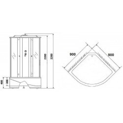 Душевая кабина Niagara Ultra 90x90 NG-1908-01 с гидромассажем