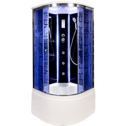Душевая кабина Deto BМ4510 LED с гидромассажем BLACK