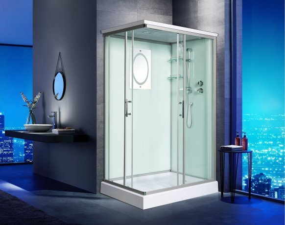 Душевая кабина WeltWasser WW500 Laine 1202 120x90 10000003271 профиль Хром стекло прозрачное