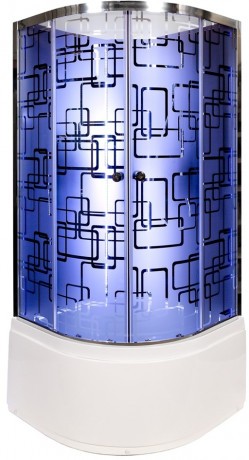 Душевая кабина Deto BМ4510 N LED с гидромассажем BLACK