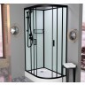 Душевая кабина Frank F418L Black без крыши Размер:100*80*215 см
