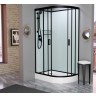 Душевая кабина Frank F418L Black без крыши Размер:100*80*215 см