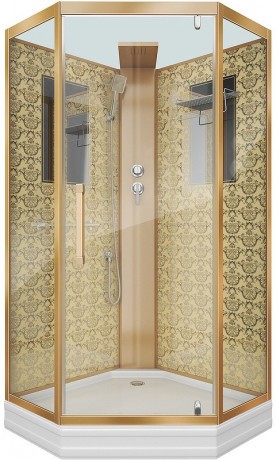 Душевая кабина Niagara Luxe NG-7799GBK 90x90 без гидромассажа