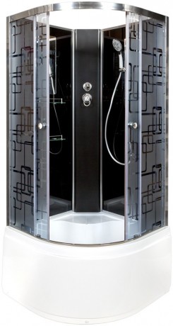 Душевая кабина Deto BМ4510 N без крыши BLACK