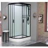Душевая кабина Frank F418R Black без крыши Размер:100*80*215 см