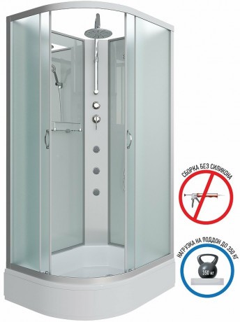 Душевая кабина Niagara Classic 100х80 R NG-33084-14RBKTG с гидромассажем