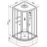 Душевая кабина Deto BМ4510 с электрикой BLACK