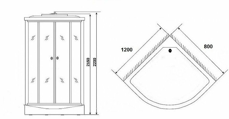 Душевая кабина Niagara Ultra NG-1903-01R 120x80 с гидромассажем