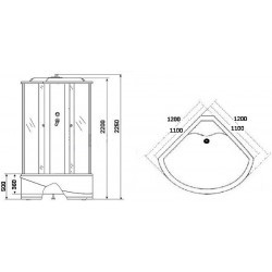 Душевая кабина Niagara Luxe 120x120 NG-7744W с гидромассажем