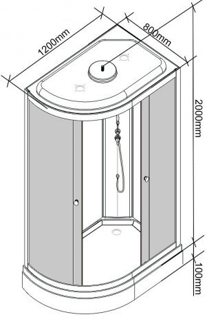 Душевая кабина Parly EC1231L 120х80 низкий поддон