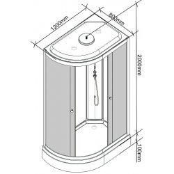 Душевая кабина Parly EC1231L 120х80 низкий поддон