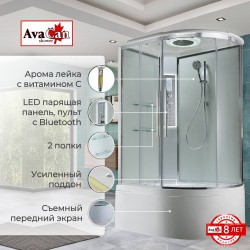 Душевая кабина EM5812LLEDT прозрачная