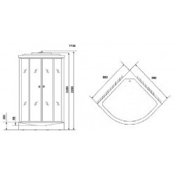 Душевая кабина Niagara Luxe NG-7715W 90x90 с гидромассажем