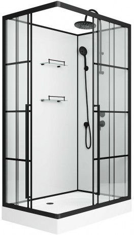 Душевая кабина Niagara Standart 120x80 R ST120/80/15QR/KL/BKT без гидромассажа
