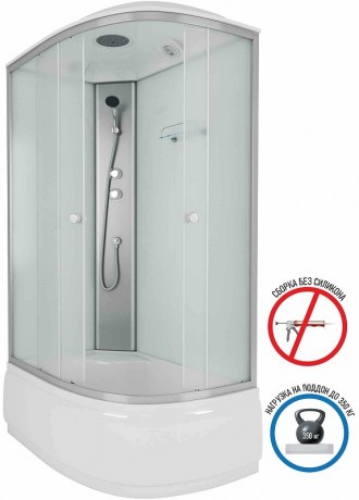Душевая кабина Niagara Eco 120x80 L E120/80/40L/MT без гидромассажа