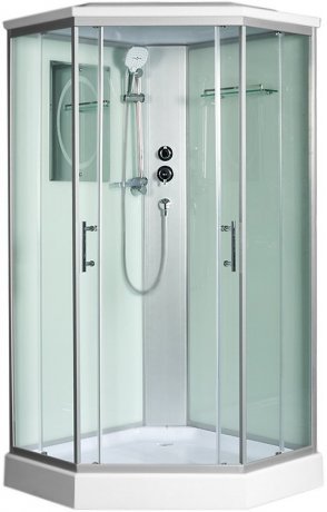 Душевая кабина WeltWasser WW500 Nesse 1002 100x100 10000003281 профиль Хром стекло прозрачное