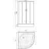 Душевая кабина Parly Bianco Эконом 90x90 EB931 без гидромассажа