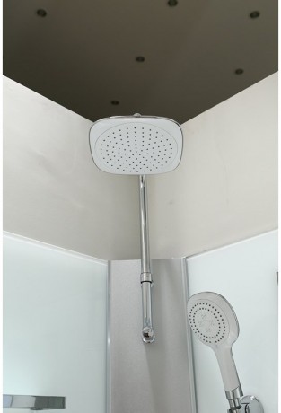 Душевая кабина Black&White Galaxy 5701900 с гидромассажем профиль Серебристый хром задняя стенка Белая