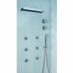 Душевая кабина Orans 100x90 8612000 с гидромассажем профиль Белый задние стенки Белые