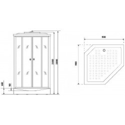 Душевая кабина Niagara Ultra 90x90 NG-2306-01 без гидромассажа