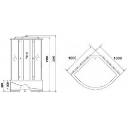 Душевая кабина Niagara Ultra 100x100 NG-212-01N с гидромассажем
