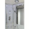 Душевая кабина Black&White Galaxy 100х100 5503100 с гидромассажем профиль Серебристый хром задняя стенка Белая