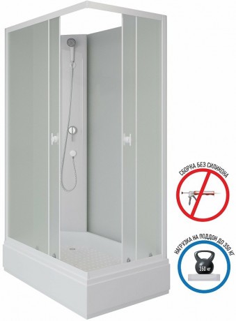 Душевая кабина Niagara Promo 110x80 P110/80/26Q/MT/BK без гидромассажа
