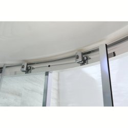 Душевая кабина Black&amp;White Galaxy 90х90 5501900 с гидромассажем профиль Серебристый хром задняя стенка Белая