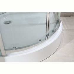 Душевая кабина Black&amp;White Galaxy 90х90 5501900 с гидромассажем профиль Серебристый хром задняя стенка Белая