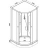 Душевая кабина Deto L901 N без крыши