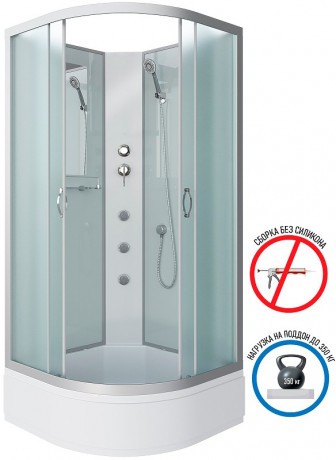 Душевая кабина Niagara Classic 100x100 NG-3302-14BKG с гидромассажем